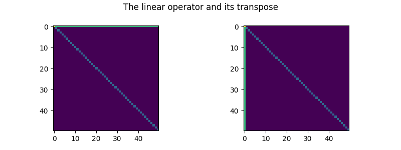 The linear operator and its transpose